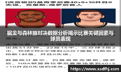 掘金与森林狼对决数据分析揭示比赛关键因素与球员表现